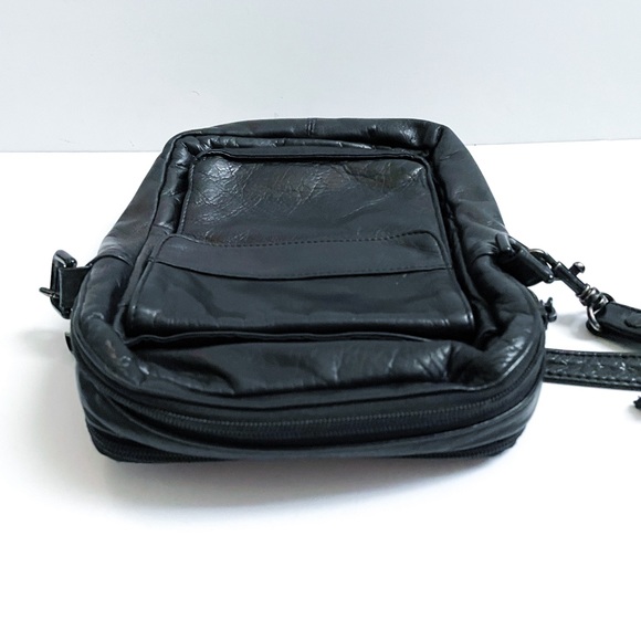 Scully Black Leather Mini Crossbody Bag - Picture 4 of 8